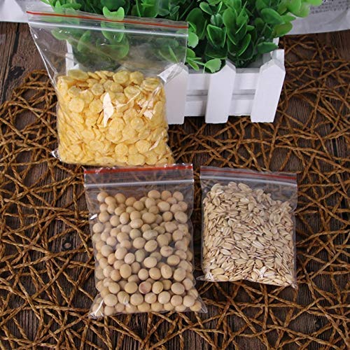 Bvslf Reusable/Resealable Zip Lock Covers Pouch Bags, 8 X 10 Inches, 100 Pieces (Transparent)